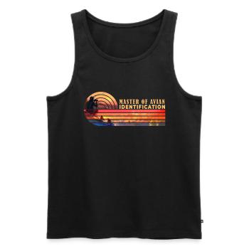 Master of Avian Identification Retro Birdwatching - Männer Premium Bio Tank Top - Schwarz - Vorne - Michal (187cm)