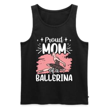 Stolze Mutter Einer Ballerina Tänzerin Ballett - Männer Premium Bio Tank Top - Schwarz - Vorne - AI Model Male 178 light (178cm)