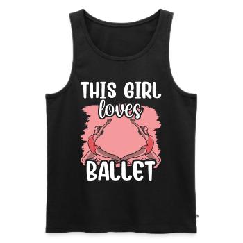 Cette fille aime la ballerine amateur de ballet - Débardeur bio Premium Homme - noir - Devant - AI Model Male 178 light (178cm)