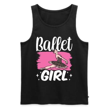Ballet Girl Ballerina Ballet Ballet Danseuse - Débardeur bio Premium Homme - noir - Devant - AI Model Male 178 light (178cm)
