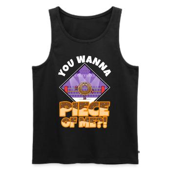 You want to piece of me, Donut - Men's Premium Organic Tank Top - black - Front - AI Model Male 178 light (178cm)