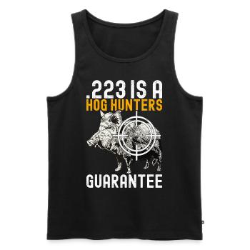 Jäger Wildschwein Jagen - Männer Premium Bio Tank Top - Schwarz - Vorne - Michal (187cm)