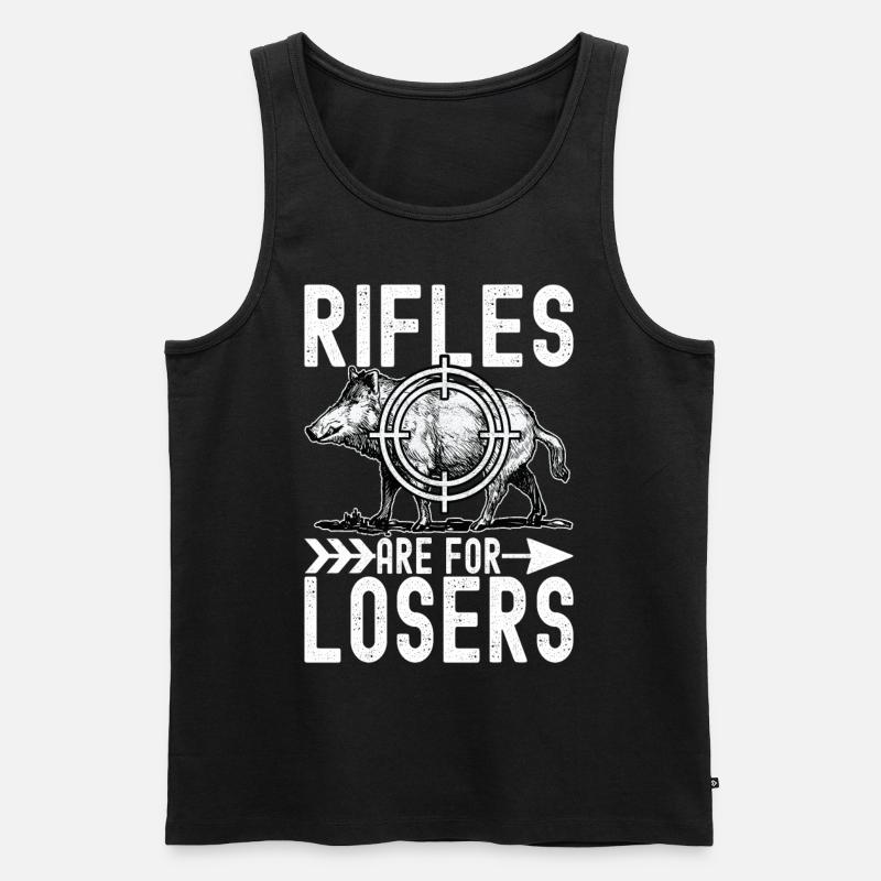 Jäger Wildschwein Jagen - Männer Premium Bio Tank Top - Schwarz