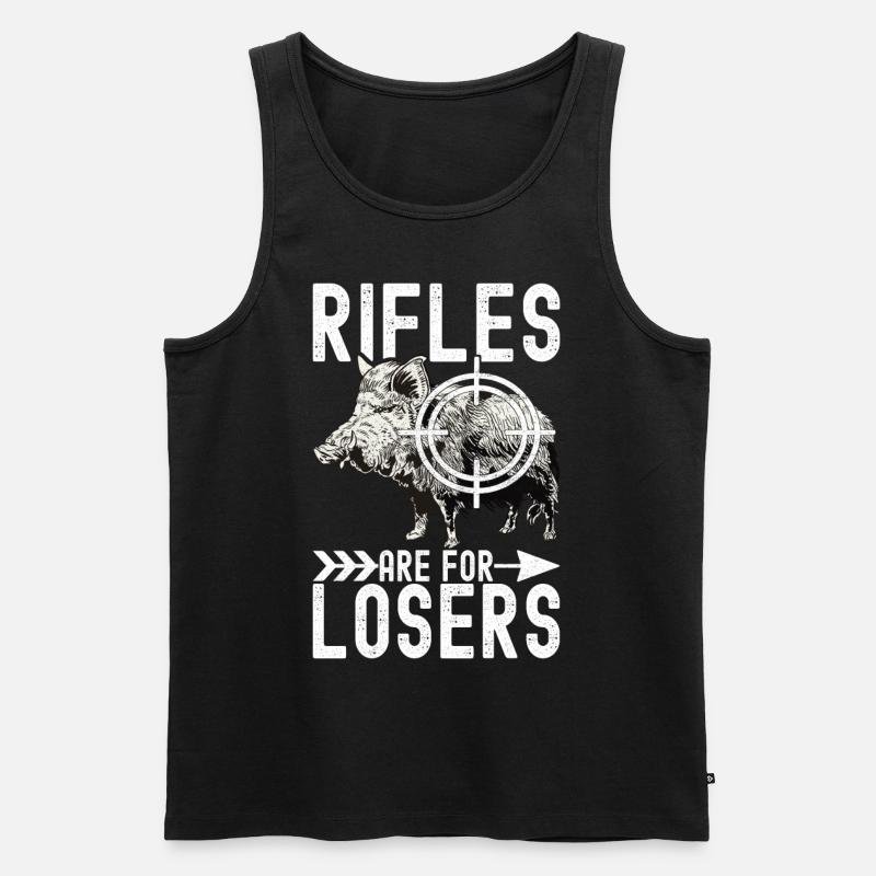 Jäger Wildschwein Jagen - Männer Premium Bio Tank Top - Schwarz
