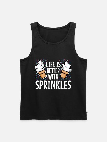 Life Is Better With Sprinkles - Men's Premium Organic Tank Top - black