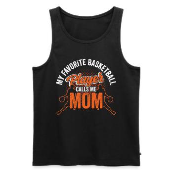 Mein Lieblings Basketballspieler Nennt Mich Mama - Männer Premium Bio Tank Top - Schwarz - Vorne - Michal (187cm)