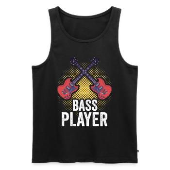 Bassist Bass Bass Guitarist Bass Guitar Musician - Men's Premium Organic Tank Top - black - Front - Michal (187cm)