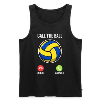 Appelez le ballon volleyball - Débardeur bio Premium Homme - noir - Devant - Michal (187cm)