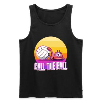 Appelez le ballon volleyball - Débardeur bio Premium Homme - noir - Devant - Michal (187cm)