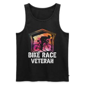 Radrennen Veteran Radrennfahrer Wettrennen Fahrrad - Männer Premium Bio Tank Top - Schwarz - Vorne - Michal (187cm)