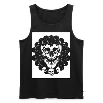 Horror Schädel Schädel Kunst Schädel Gothic Heavy Metal - Männer Premium Bio Tank Top - Schwarz - Vorne - AI Model Male 178 light (178cm)