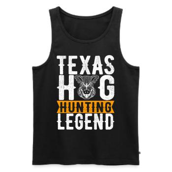 Jäger Wildschwein Jagen - Männer Premium Bio Tank Top - Schwarz - Vorne - Michal (187cm)