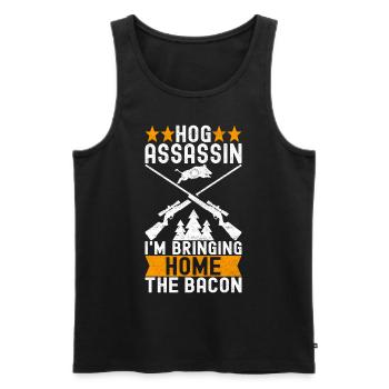 Hunters Wild Boar Hunting - Men's Premium Organic Tank Top - black - Front - Michal (187cm)