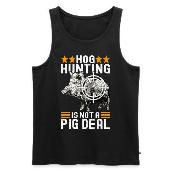 Jäger Wildschwein Jagen - Männer Premium Bio Tank Top - Schwarz - Vorne - Michal (187cm)