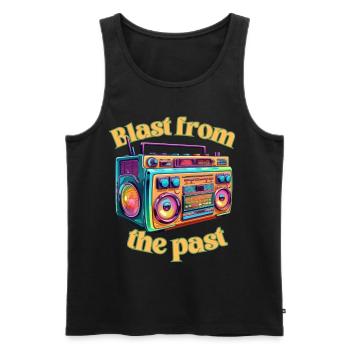 Mixtape-Meister - Männer Premium Bio Tank Top - Schwarz - Vorne - AI Model Male 178 light (178cm)