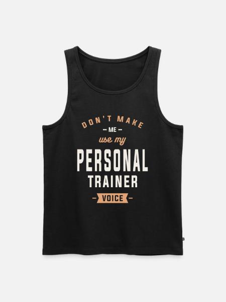 Personal Trainer - Voice of Motivation - Men's Premium Organic Tank Top - black