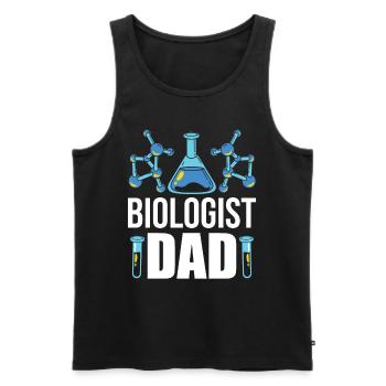Biologist Dad Biology Teacher Biologist Biology - Men's Premium Organic Tank Top - black - Front - Michal (187cm)