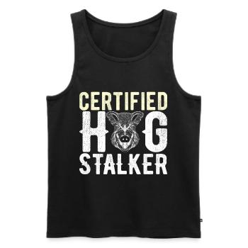 Hunters Wild Boar Hunting - Men's Premium Organic Tank Top - black - Front - Michal (187cm)