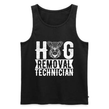 Jäger Wildschwein Jagen - Männer Premium Bio Tank Top - Schwarz - Vorne - Michal (187cm)