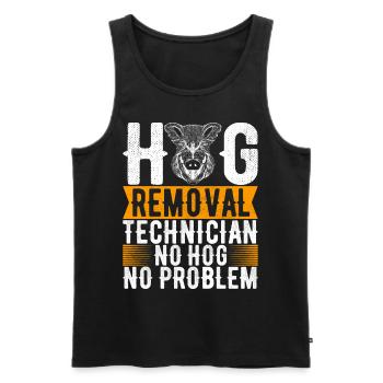 Jäger Wildschwein Jagen - Männer Premium Bio Tank Top - Schwarz - Vorne - Michal (187cm)