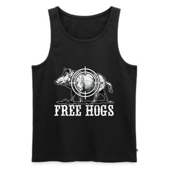 Hunters Wild Boar Hunting - Men's Premium Organic Tank Top - black - Front - Michal (187cm)