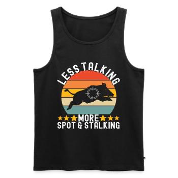Jäger Wildschwein Jagen - Männer Premium Bio Tank Top - Schwarz - Vorne - Michal (187cm)