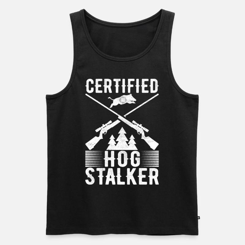 Jäger Wildschwein Jagen - Männer Premium Bio Tank Top - Schwarz