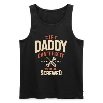 Daddy - Our Last Hope - Men's Premium Organic Tank Top - black - Front - Michal (187cm)