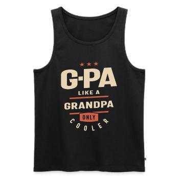 G-PA - Comme un grand-père, seulement plus cool - Débardeur bio Premium Homme - noir - Devant - Michal (187cm)