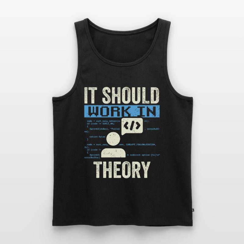In Der Theorie Sollte Es Funktionieren Code Coding Männer Premium Bio Tank Top
