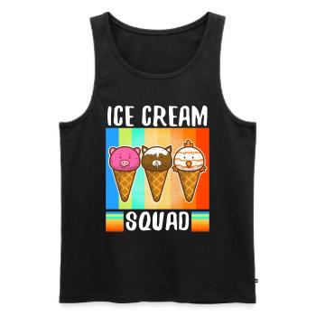 Ice cream squad - Männer Premium Bio Tank Top - Schwarz - Vorne - AI Model Male 178 light (178cm)
