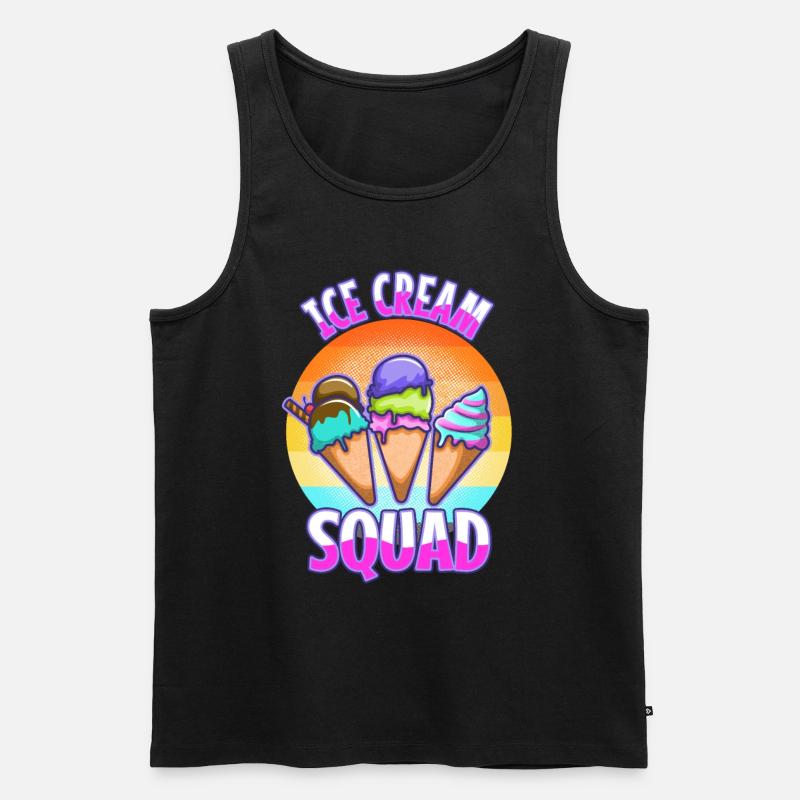 Ice cream squad - Männer Premium Bio Tank Top - Schwarz