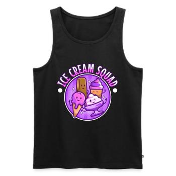 Ice cream squad - Männer Premium Bio Tank Top - Schwarz - Vorne - AI Model Male 178 light (178cm)