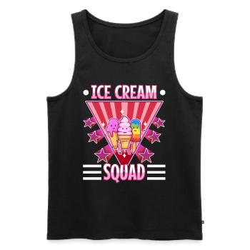 Ice cream squad - Männer Premium Bio Tank Top - Schwarz - Vorne - AI Model Male 178 light (178cm)