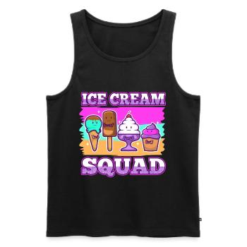 Ice cream squad - Männer Premium Bio Tank Top - Schwarz - Vorne - AI Model Male 178 light (178cm)