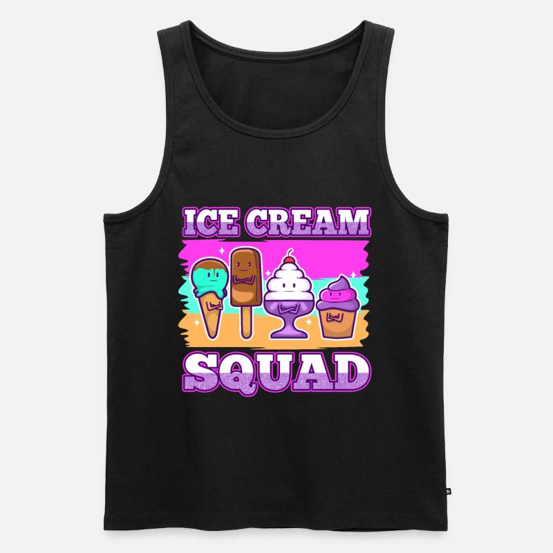 Ice cream squad - Männer Premium Bio Tank Top - Schwarz