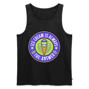 Ice cream is always the answer - Männer Premium Bio Tank Top - Schwarz - Vorne - Michal (187cm)