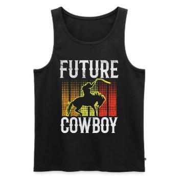 Future Cowboy Sayings Cowboys Texas Cute - Men's Premium Organic Tank Top - black - Front - Michal (187cm)