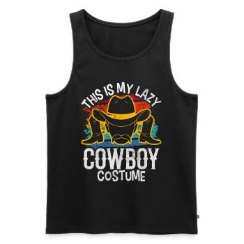 This is my lazy cowboy costume cute cowboys - Men's Premium Organic Tank Top - black - Front - Michal (187cm)