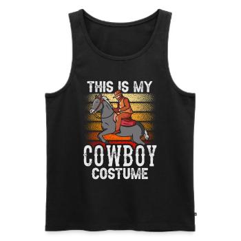 Das Ist Mein Cowboy Kostüm Süß Cowboys Texas - Männer Premium Bio Tank Top - Schwarz - Vorne - Michal (187cm)