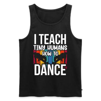 Ich Bringe Winzigen Menschen Das Tanzen Bei - Männer Premium Bio Tank Top - Schwarz - Vorne - AI Model Male 178 light (178cm)