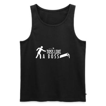 Lancer comme un trou de maïs - Débardeur bio Premium Homme - noir - Devant - AI Model Male 178 light (178cm)
