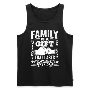 Familie Ist Ein Geschenk Das Ewig Währt Verwandte - Männer Premium Bio Tank Top - Schwarz - Vorne - AI Model Male 178 light (178cm)