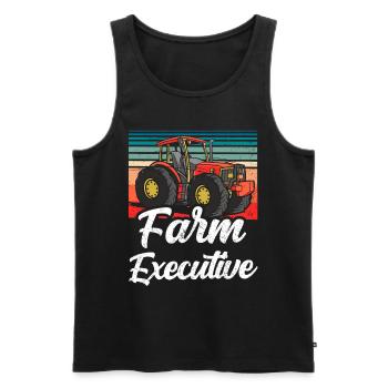 Chef Fermier Agriculteur - Débardeur bio Premium Homme - noir - Devant - AI Model Male 178 light (178cm)