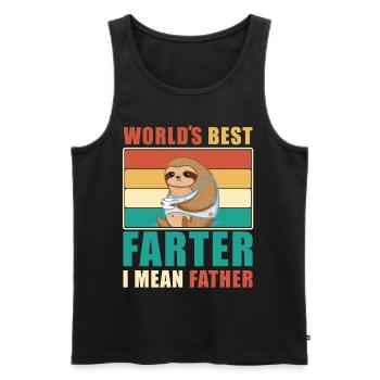 Le meilleur père au monde - Drôle de papa - Débardeur bio Premium Homme - noir - Devant - Michal (187cm)