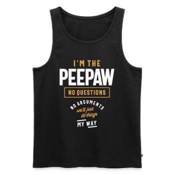 Peepaw: My Way, Always! Father's Day - Men's Premium Organic Tank Top - black - Front - Michal (187cm)