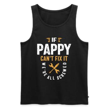 Pappy: The Ultimate Fixer - Father's Day - Men's Premium Organic Tank Top - black - Front - AI Model Male 178 light (178cm)