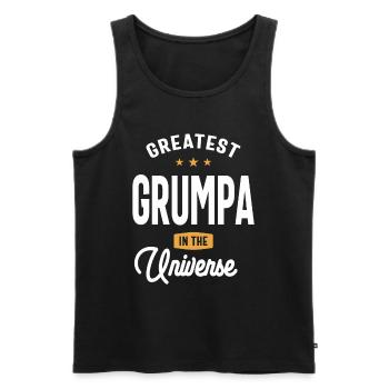 Universe's Greatest Grumpa - Father's Day - Men's Premium Organic Tank Top - black - Front - Michal (187cm)