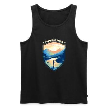 Fly Fishermen in Lake: Design for the Adventurous - Männer Premium Bio Tank Top - Schwarz - Vorne - Michal (187cm)
