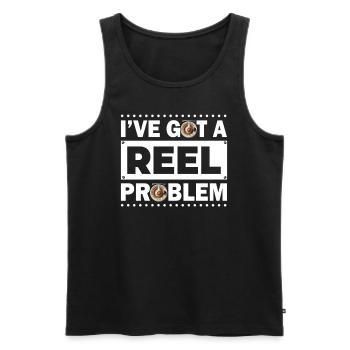 I've Got a Reel Problem - Retro Fly Fishing Reel - Männer Premium Bio Tank Top - Schwarz - Vorne - Michal (187cm)